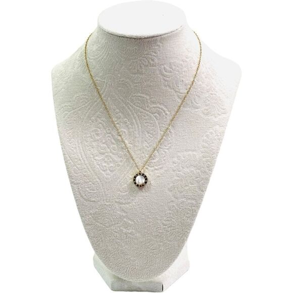 NEW Roman Numerals Reversible Gold Necklace Earrings Set - Picture 6 of 13